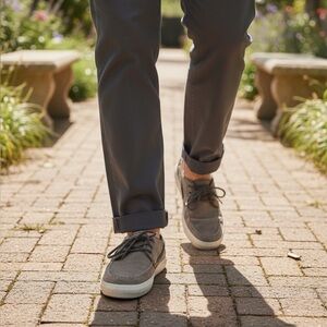 Lacoste Gray Boat Shoes with Suede Finish